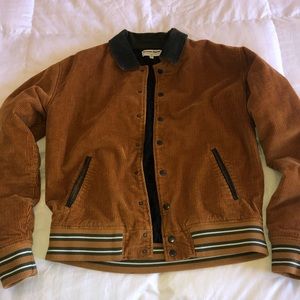 Unisex Corduroy Letterman Jacket